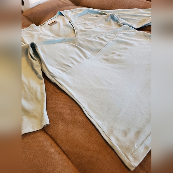 Columbia titanium v neck wrap stretch top size large blue - Picture 2 of 10